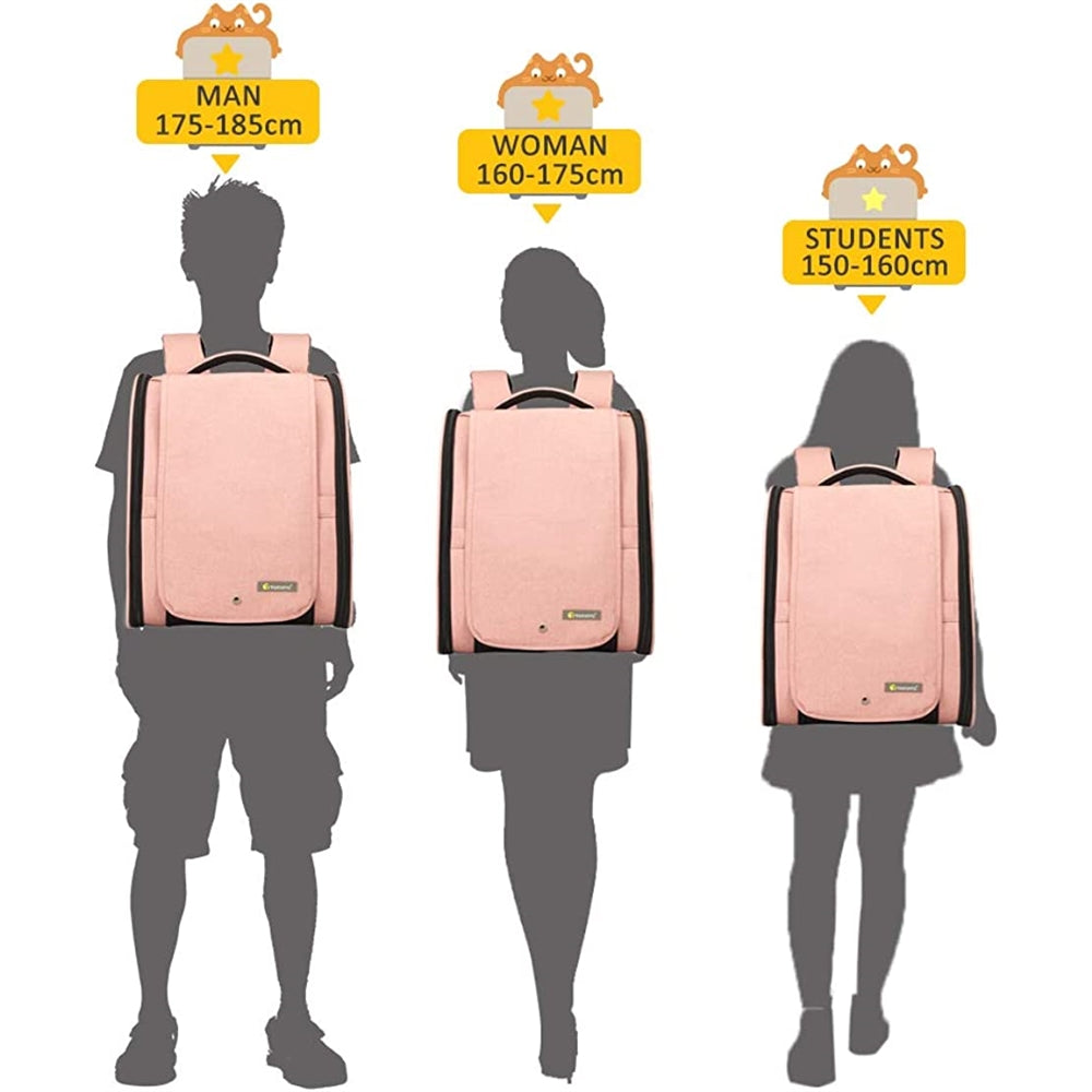 Mochilas para transporte de gato color rosado