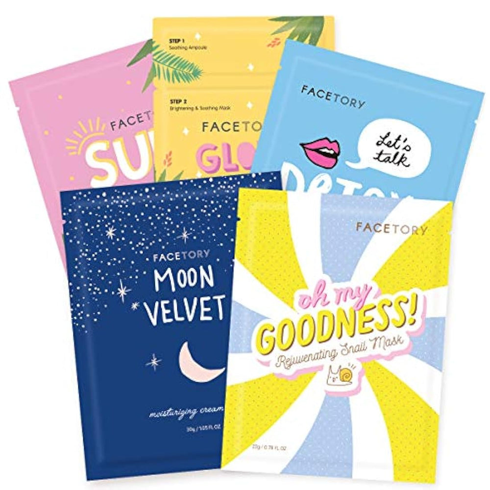 FaceTory - Set de máscara facial, hidratante, 5 unidades