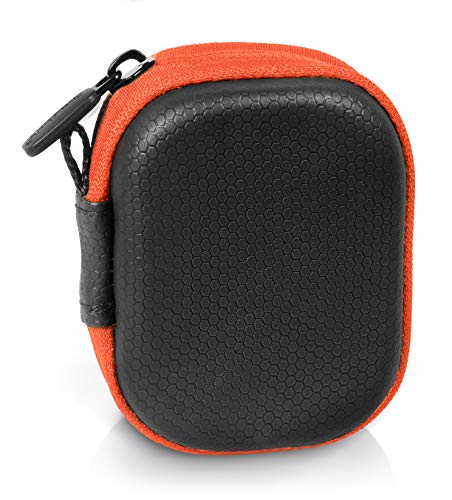 CaseSack iWALK Mini cargador portátil para iPhone compacto con 4500mAh, 9000mAh, con bolsillo de malla para cable o cargador inalámbrico iPhone (negro con cremallera naranja)