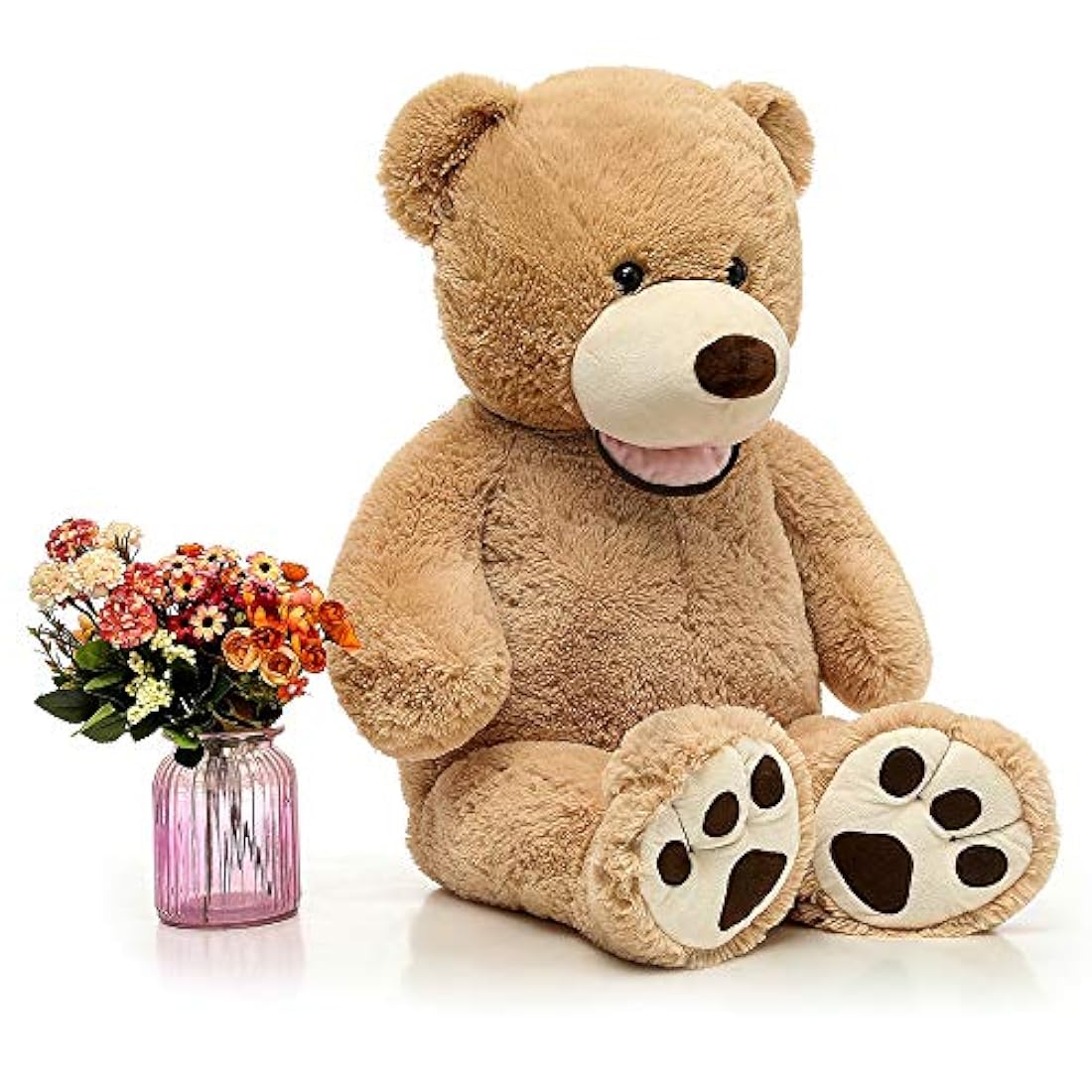 Enorme juguete de oso de peluche de Morismos con huellas