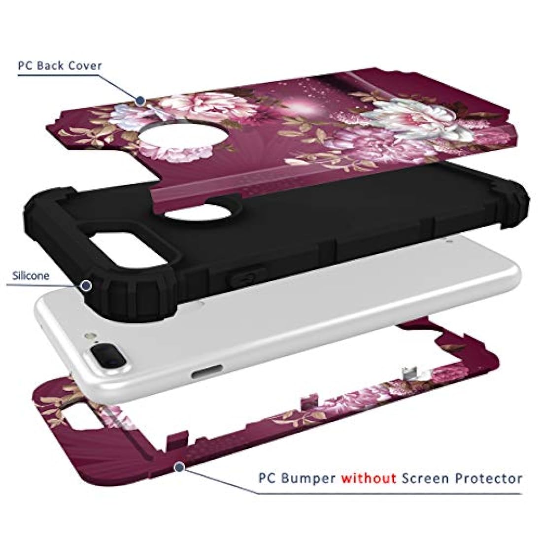 Funda para iPhone 8 Plus funda para iPhone 7 Plus funda