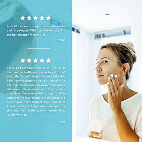 Gel peel, Ácido Glicólico 50 %, mejorado con retinol y extracto de té verde (tratamiento profesional de la piel), 1 oz