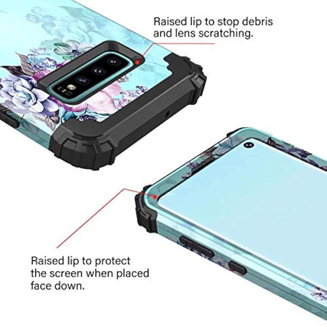 Casetego - Carcasa para Samsung Galaxy S10, diseño floral