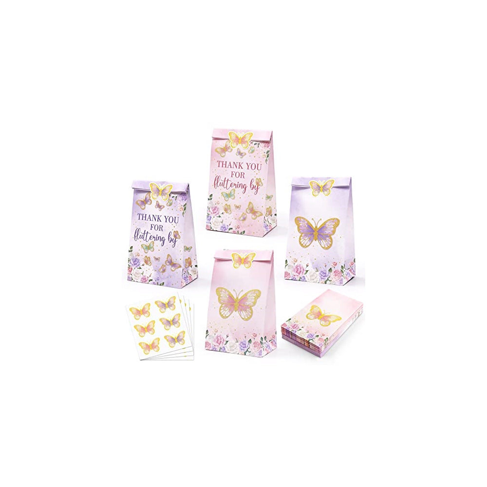 Kits de Decoración 24 bolsas de caramelos de mariposa