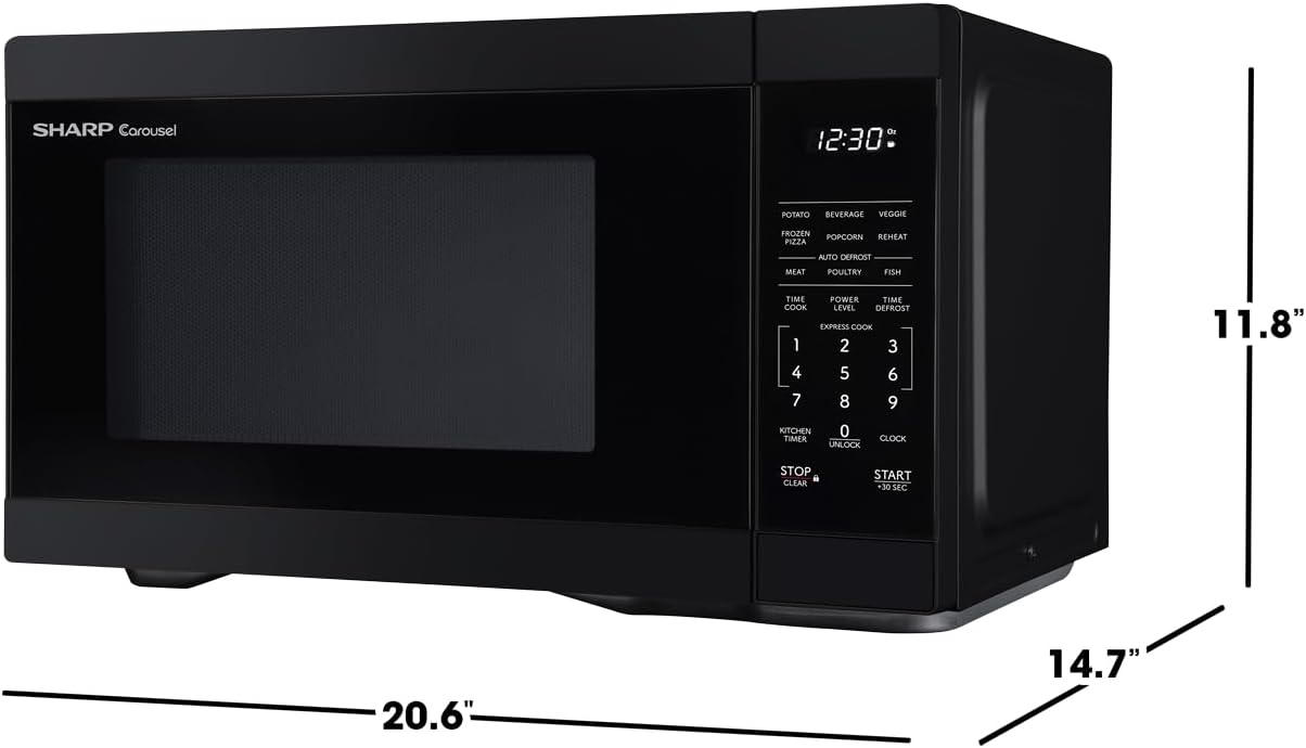 Microondas SHARP SMC1161KB 1.1 CuFt 1000W con Plato Giratorio