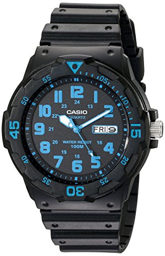 Reloj negro con banda de resina