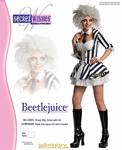 Disfraz de Beetlejuice Secret Wishes para mujer,negro/blanco