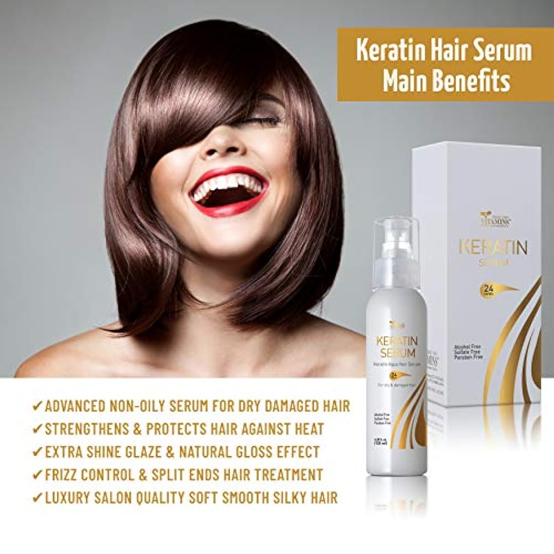 Sérum para el cabello con queratina y proteína