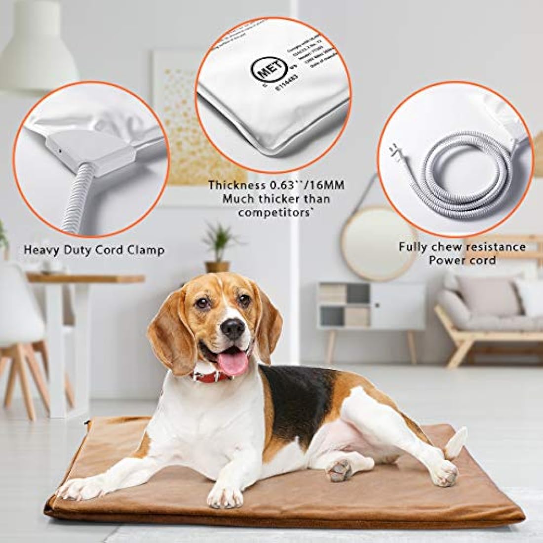 Almohadilla de calefacción para mascotas con certificación