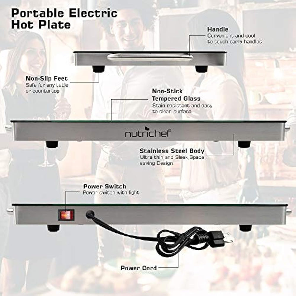 Bandeja de calentamiento electrica NUTRICHEF PKWTR30