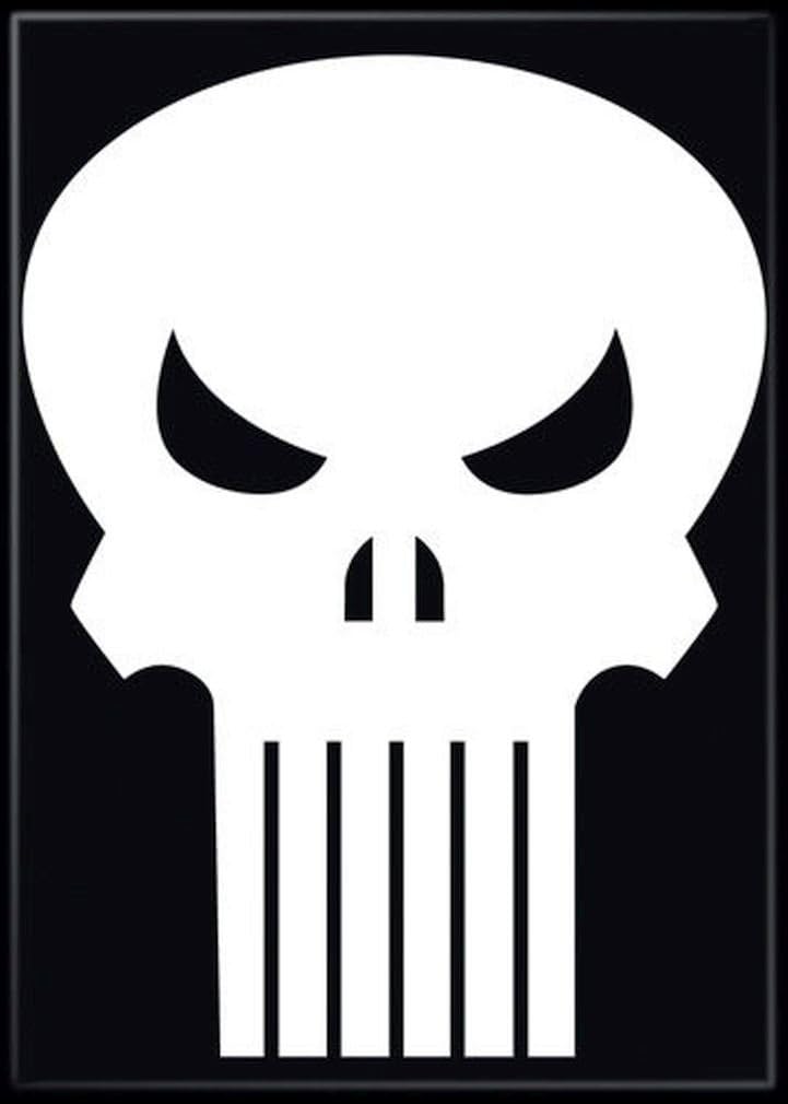 Imán Decorativo para Refrigeradores y Taquillas - Logo Punisher