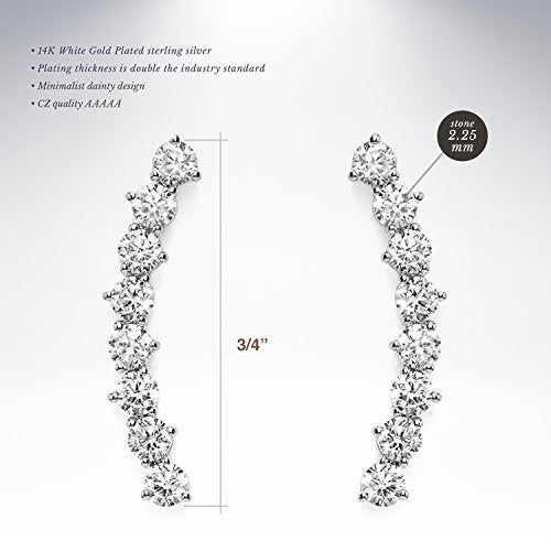 Pendientes de manguito de escalada de oreja hipoalergénicas