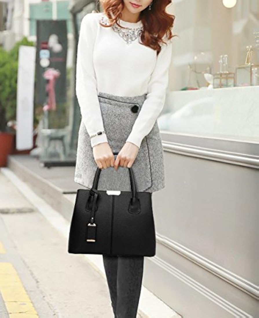 Covelin bolso de mano de cuero durable tamaño mediano