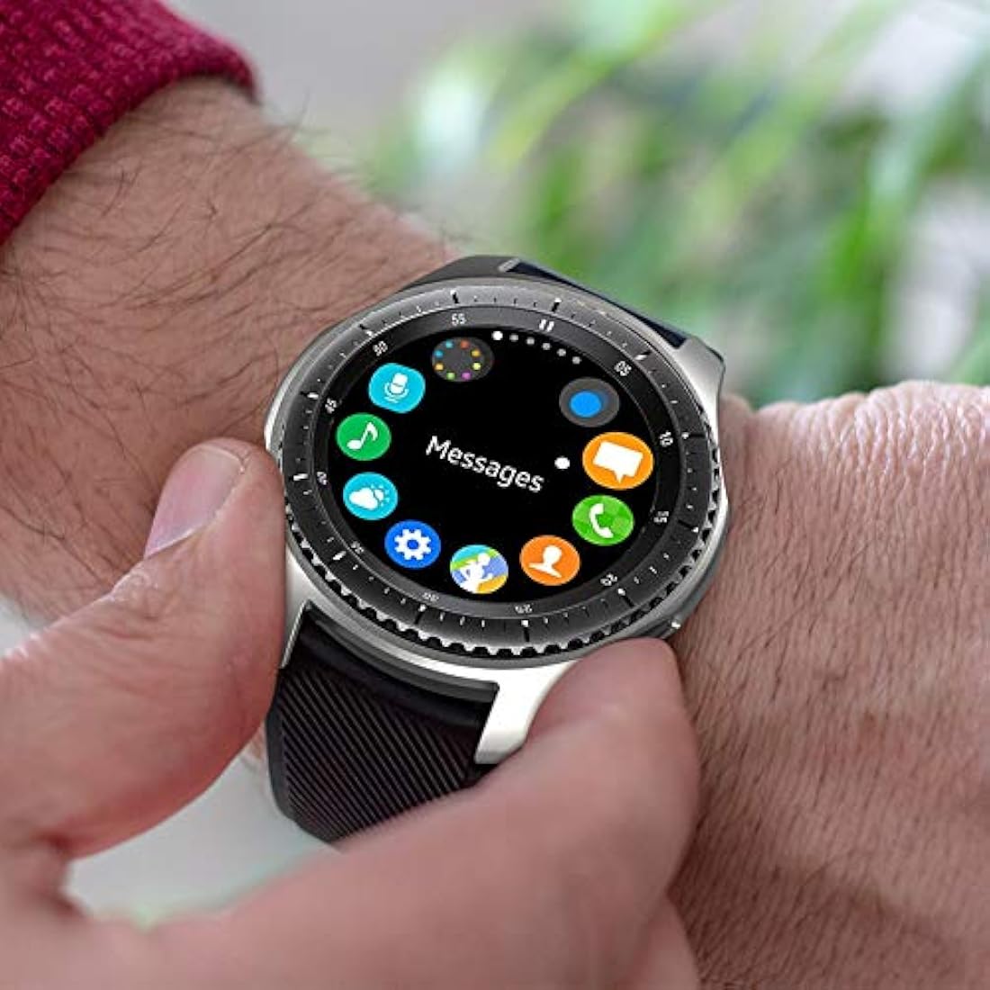 NAHAI - Caja protectora para reloj, 46mm, poliuretano, negro