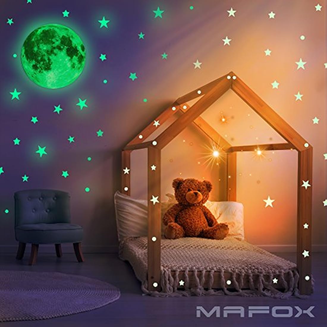 Calcomanías luminosas para efecto de luna simulada