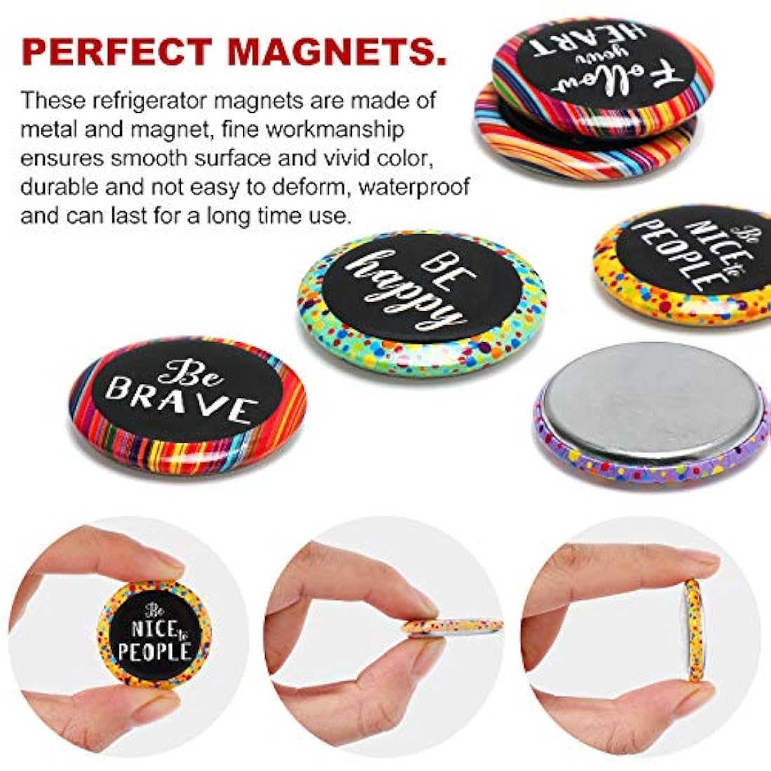 25 Imanes para nevera con cita redonda