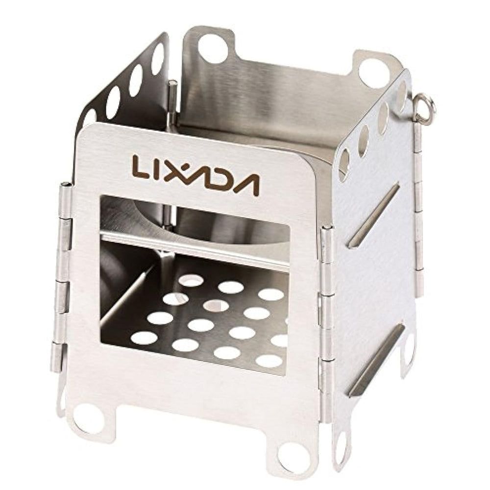 Lixada. Estufa de leña portable de acero inoxidable,plegable
