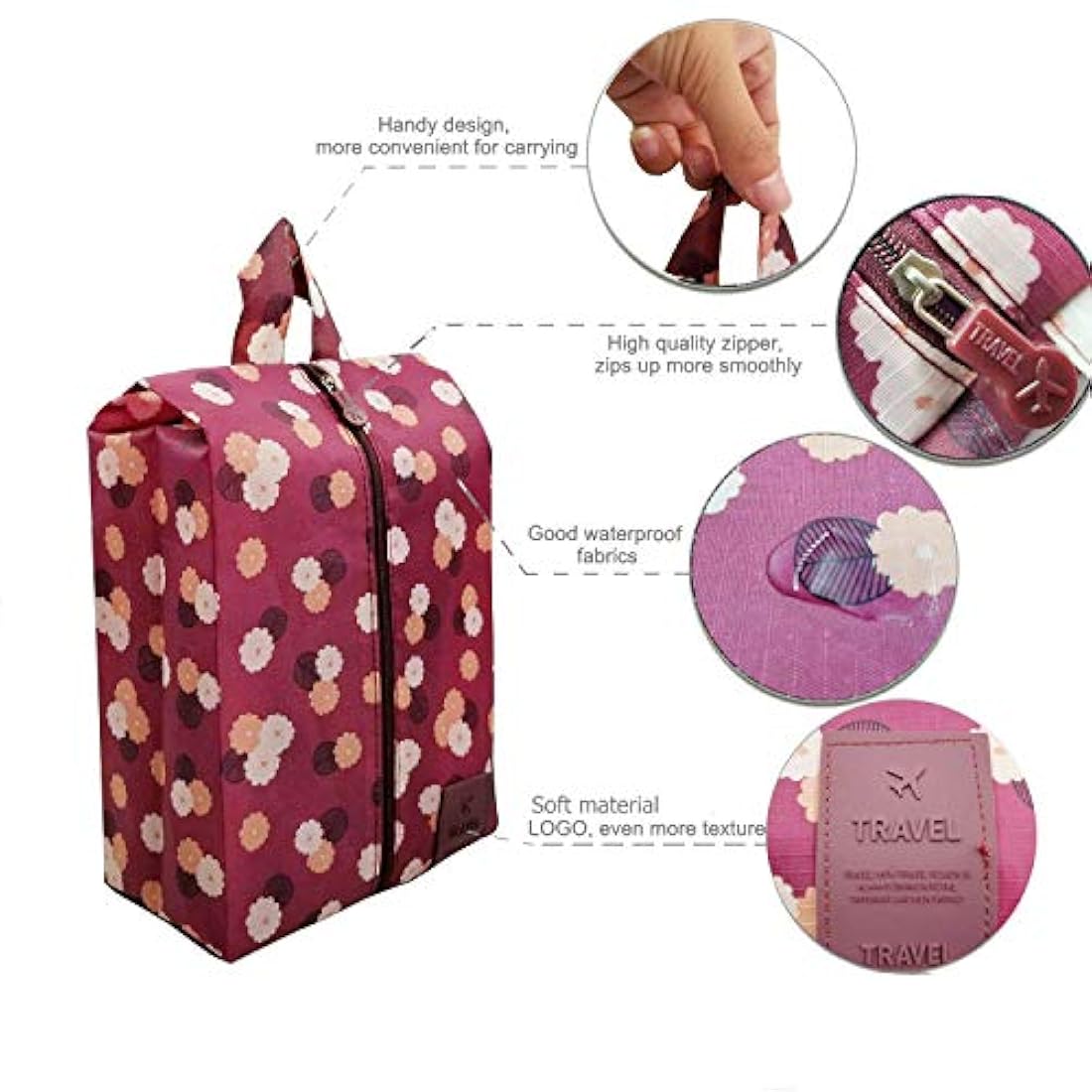 Bolsas para zapatos con cordón y ventana a prueba de sucio