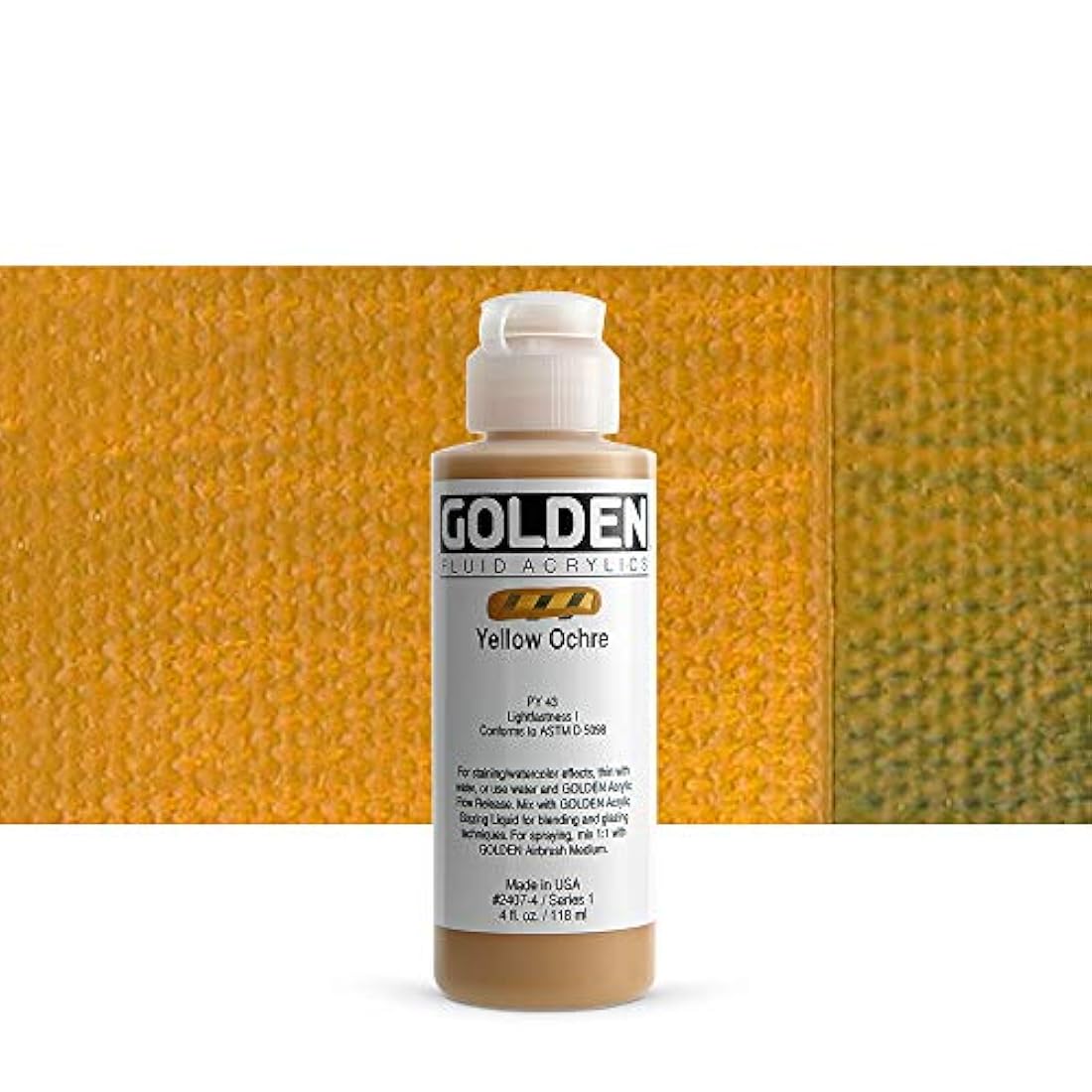 pintura acrílica color color: amarillo ocre