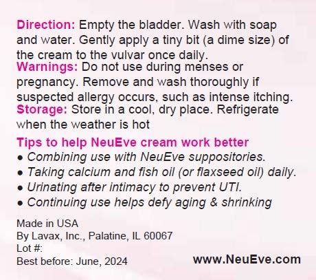 NeuEve® Crema de bálsamo Vulva, libre de hormonas