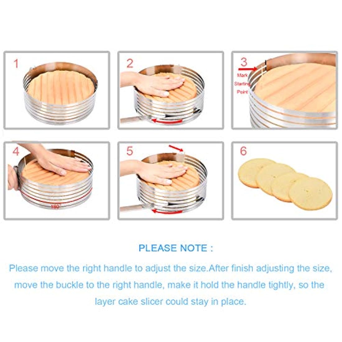 Molde para tartas con nivelador de pasteles, ajustable