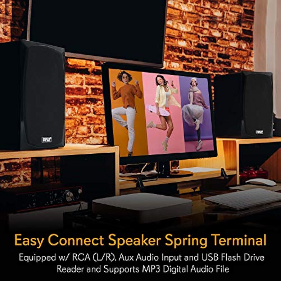 Parlantes de estantería de escritorio PYLE-HOME PBKSP22