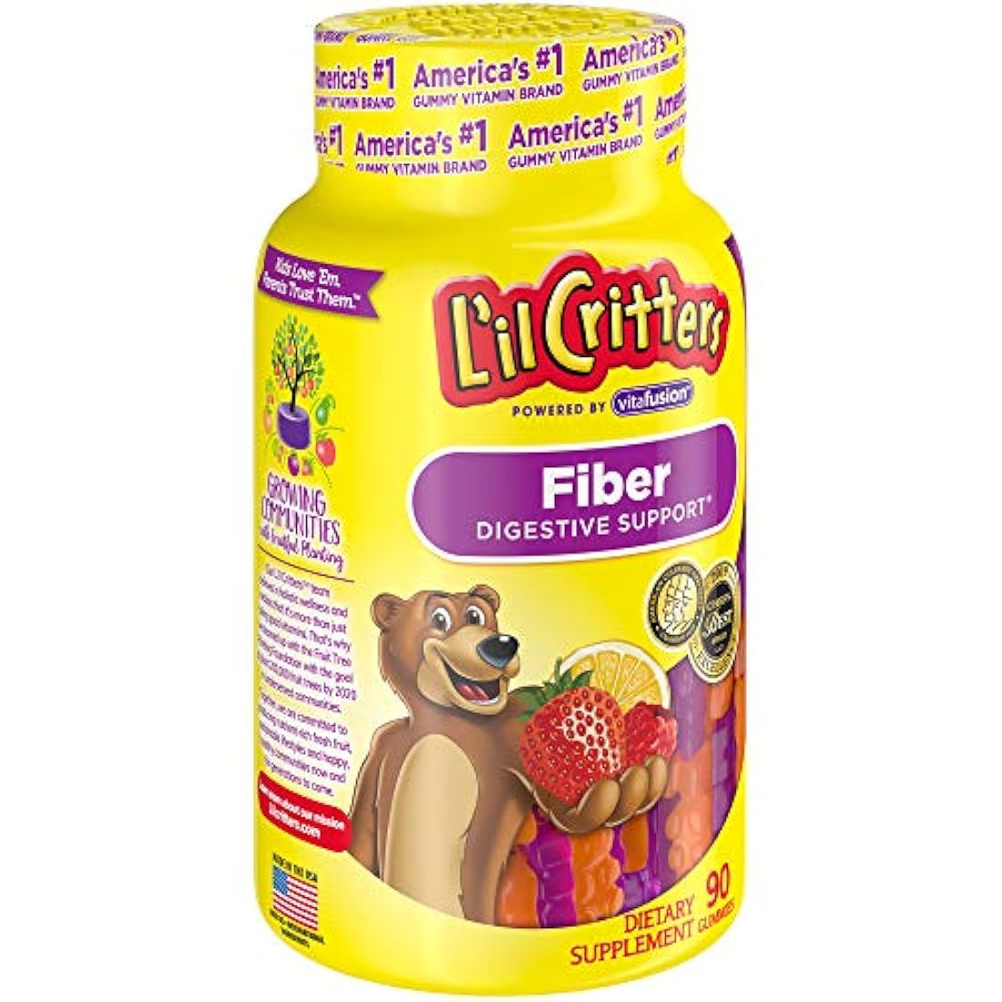 Suplemento de ositos de goma de fibra para niños de Lil Critters