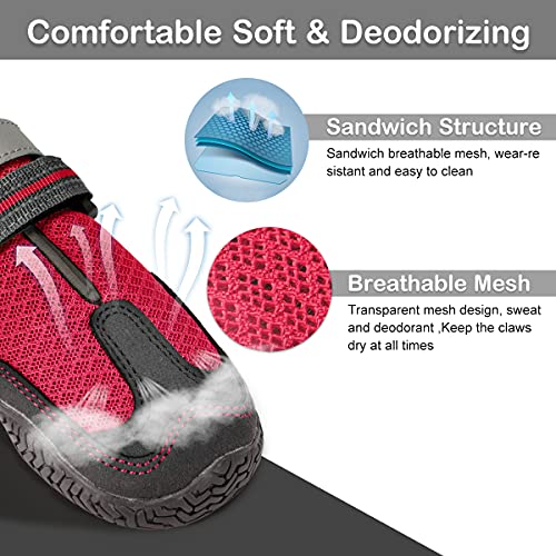 Protector de patas para perros, botas para perro con suela