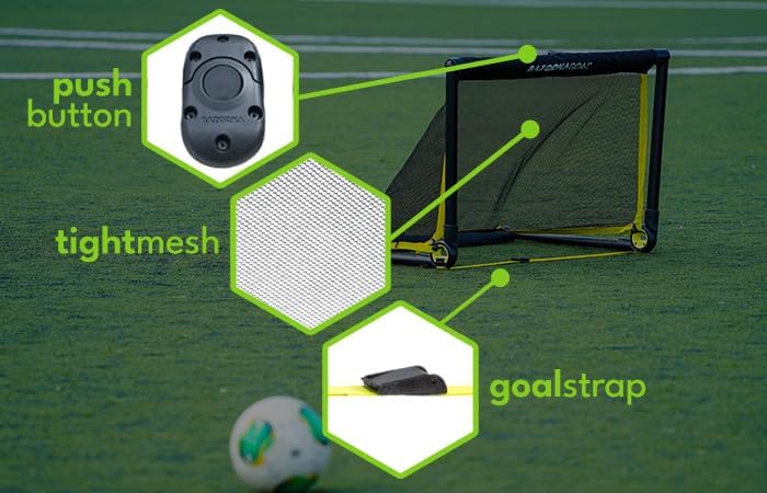 Porteria desplegable de marco solido para entrenamientos