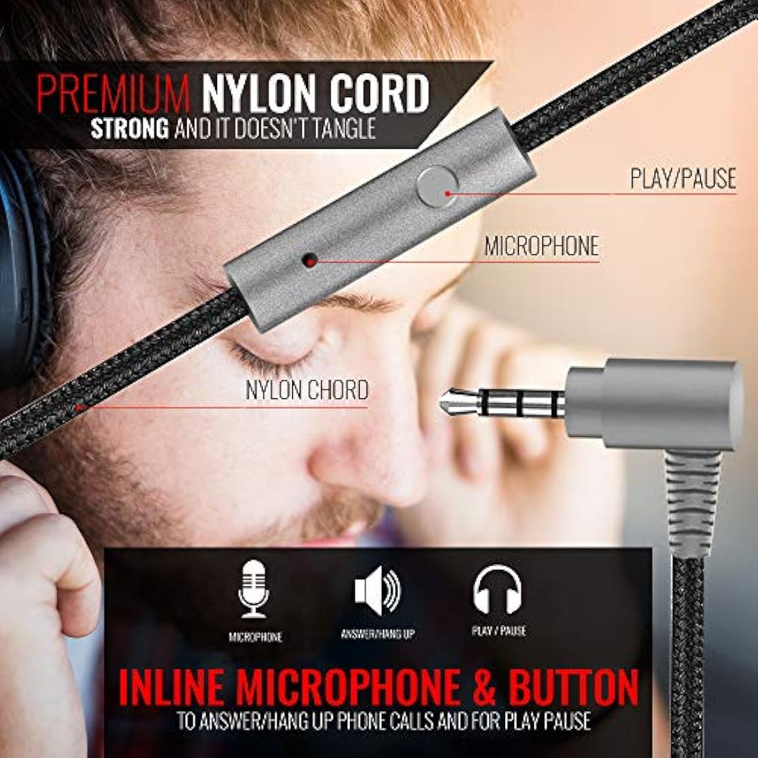 Sonitum - Auriculares de diadema con micrófono