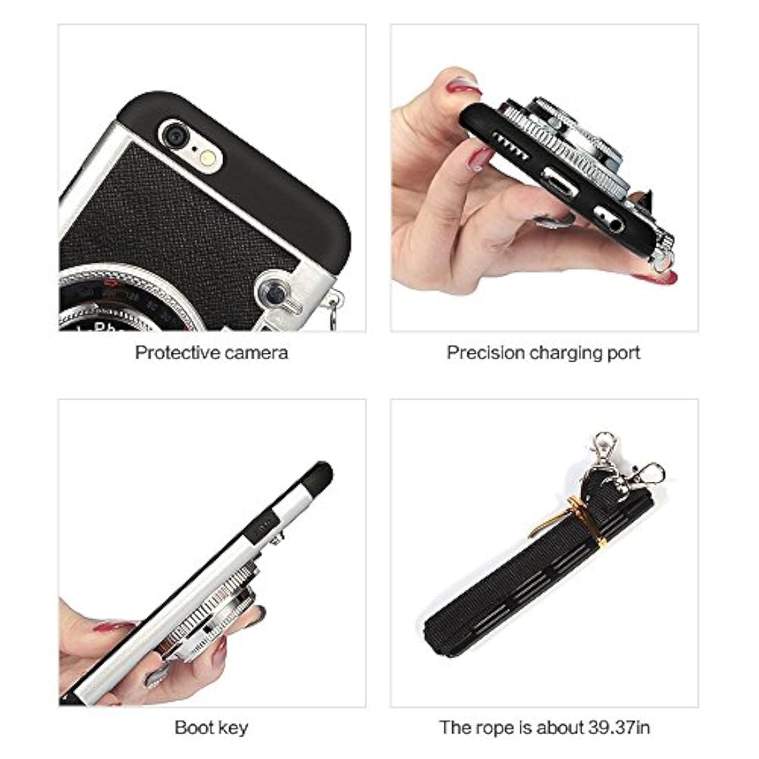 iPhone caso lindo 3d cámara diseño único caso