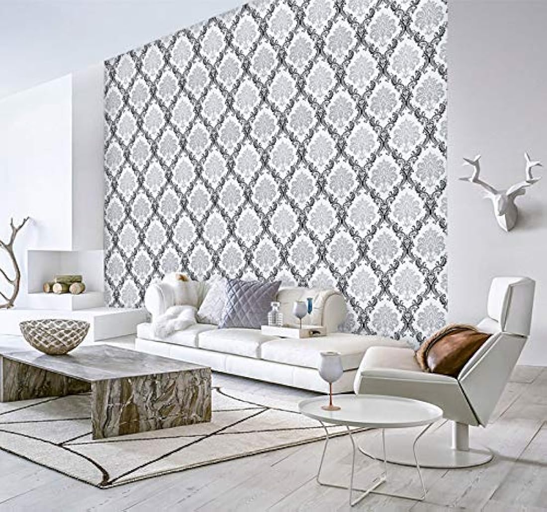 Papel de pared extraíble de papel de pared de Damasco color