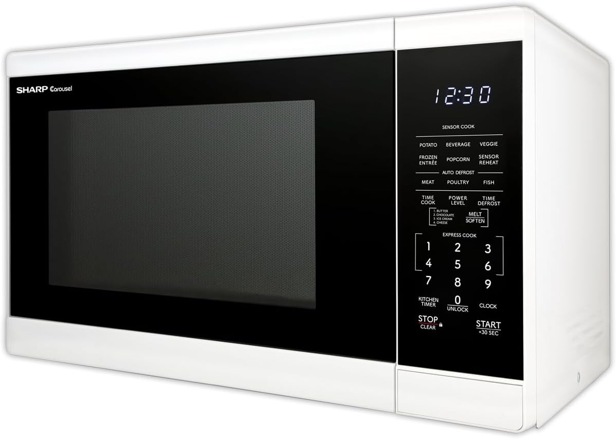 Horno Microondas SHARP 1.4 CuFt 1100W con Plato Giratorio SMC1461KW