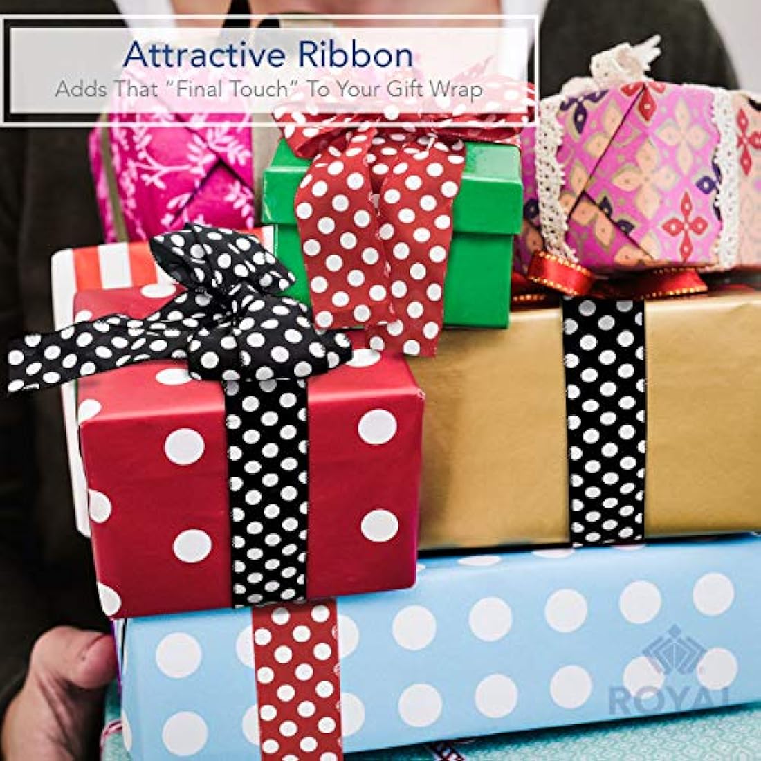 Royal Imports Cinta de lunares, diseño de círculos de 2.5 in