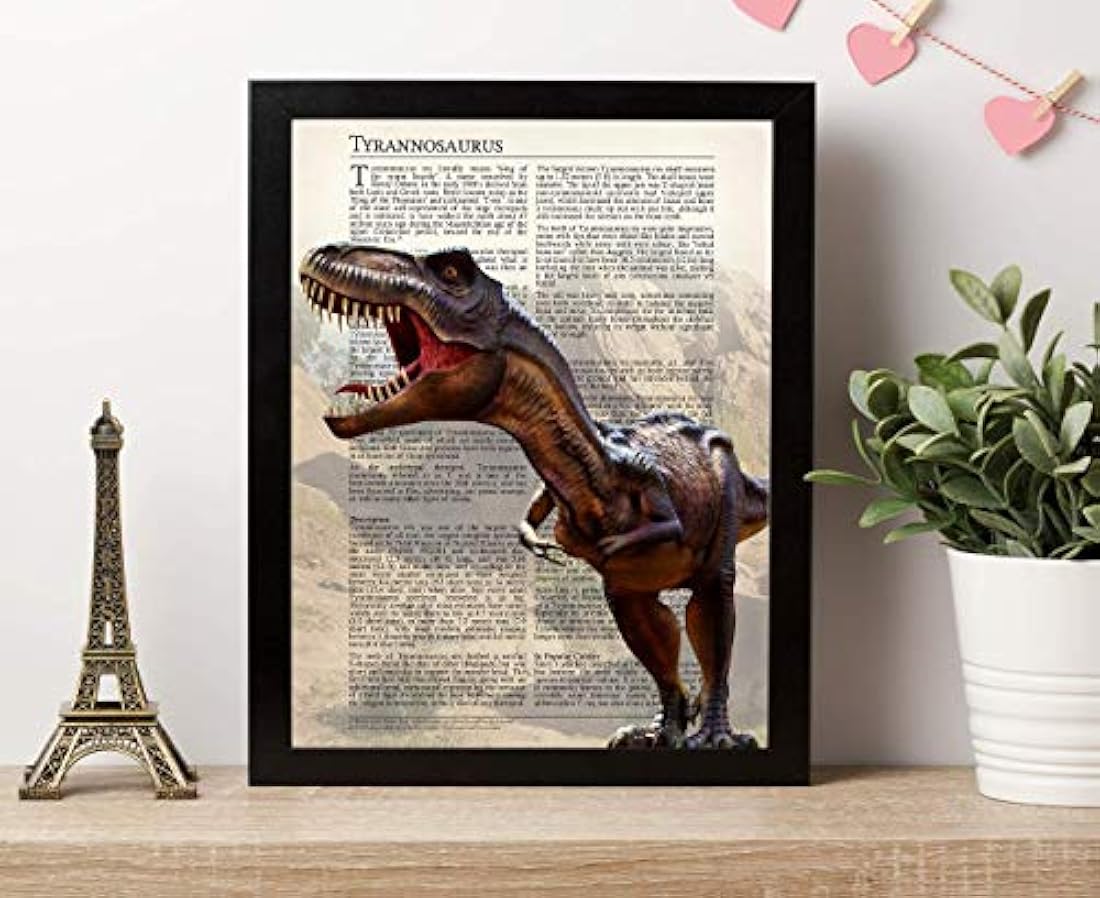 Impresiones de decoración de arte de pared de dinosaurios