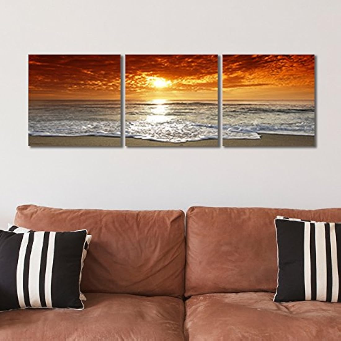 Pyradecor - 3 paneles Cuadros pinturas sobre lona Wall Art