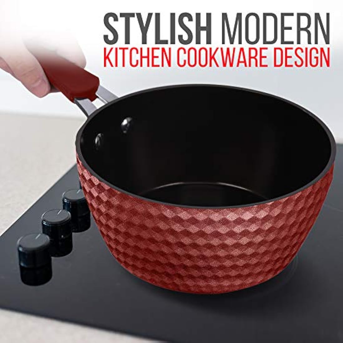 Olla con tapa antiadherentes NUTRICHEF PRTNCCW11RDDSP