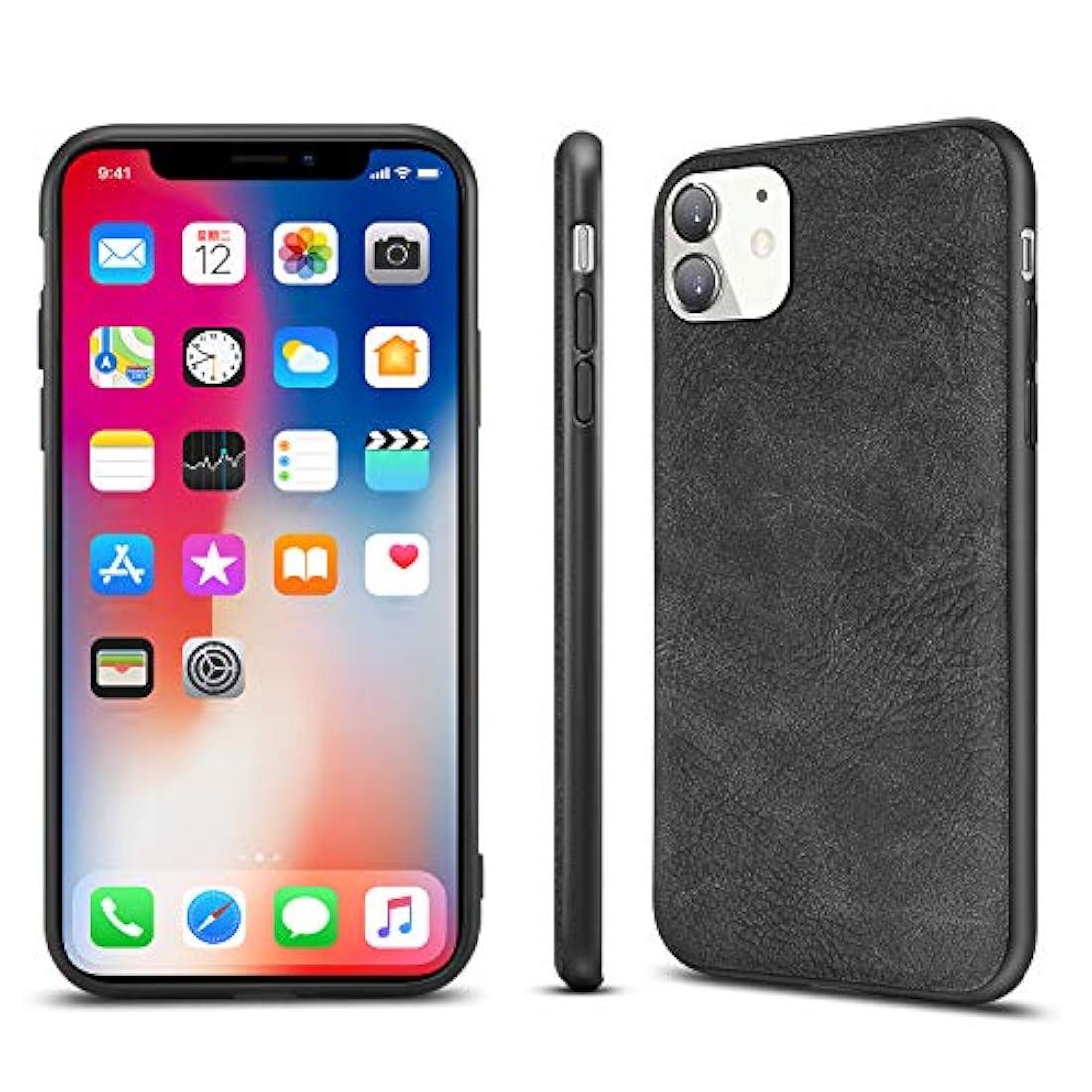 Funda para iPhone 11, piel sintética, diseño vintage