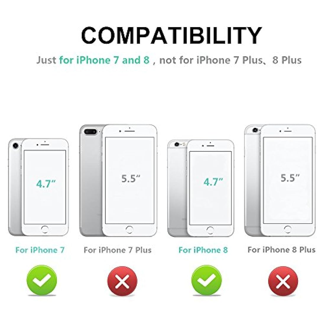 Funda tipo cartera para iPhone 8, resistente a golpes.