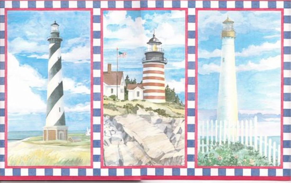 Cenefa pre-pegada decorativa para pared diseño Faro(5 yards)