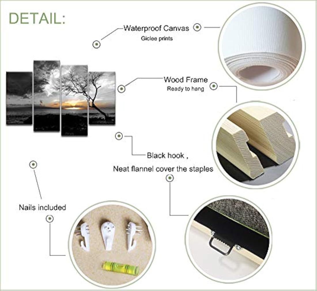 LevvArts – Lienzo decorativo para pared, diseño de árbol