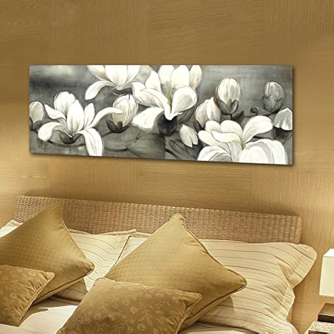 Wieco Art - Ilustraciones de magnolia moderno en lona.