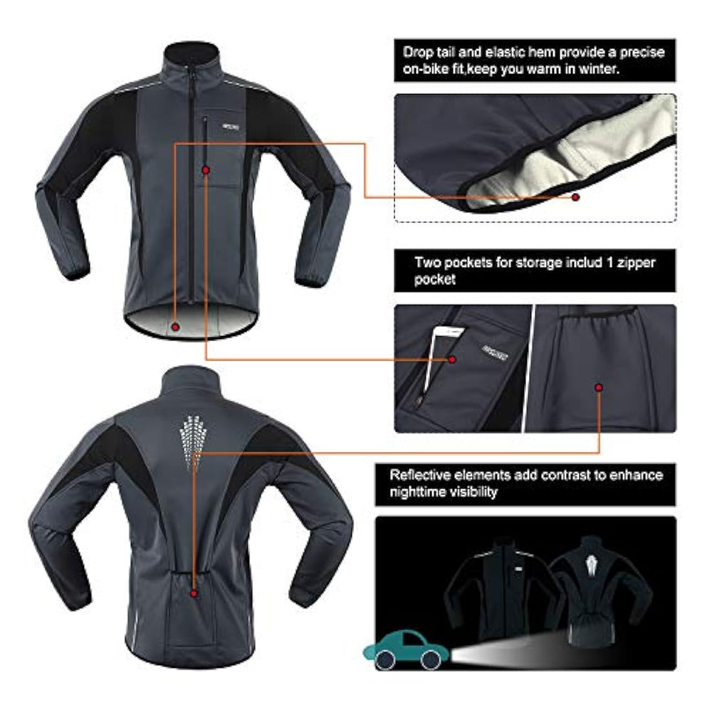 ARSUXEO - Chaqueta térmica para ciclismo