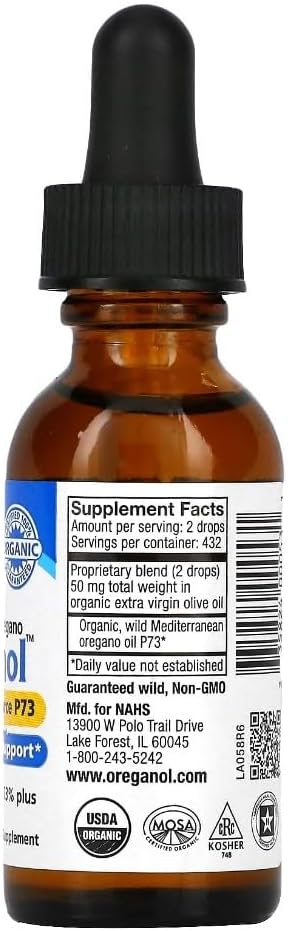 Aceite de Orégano Salvaje Orgánico, Apoyo Inmune, Salud Óptima