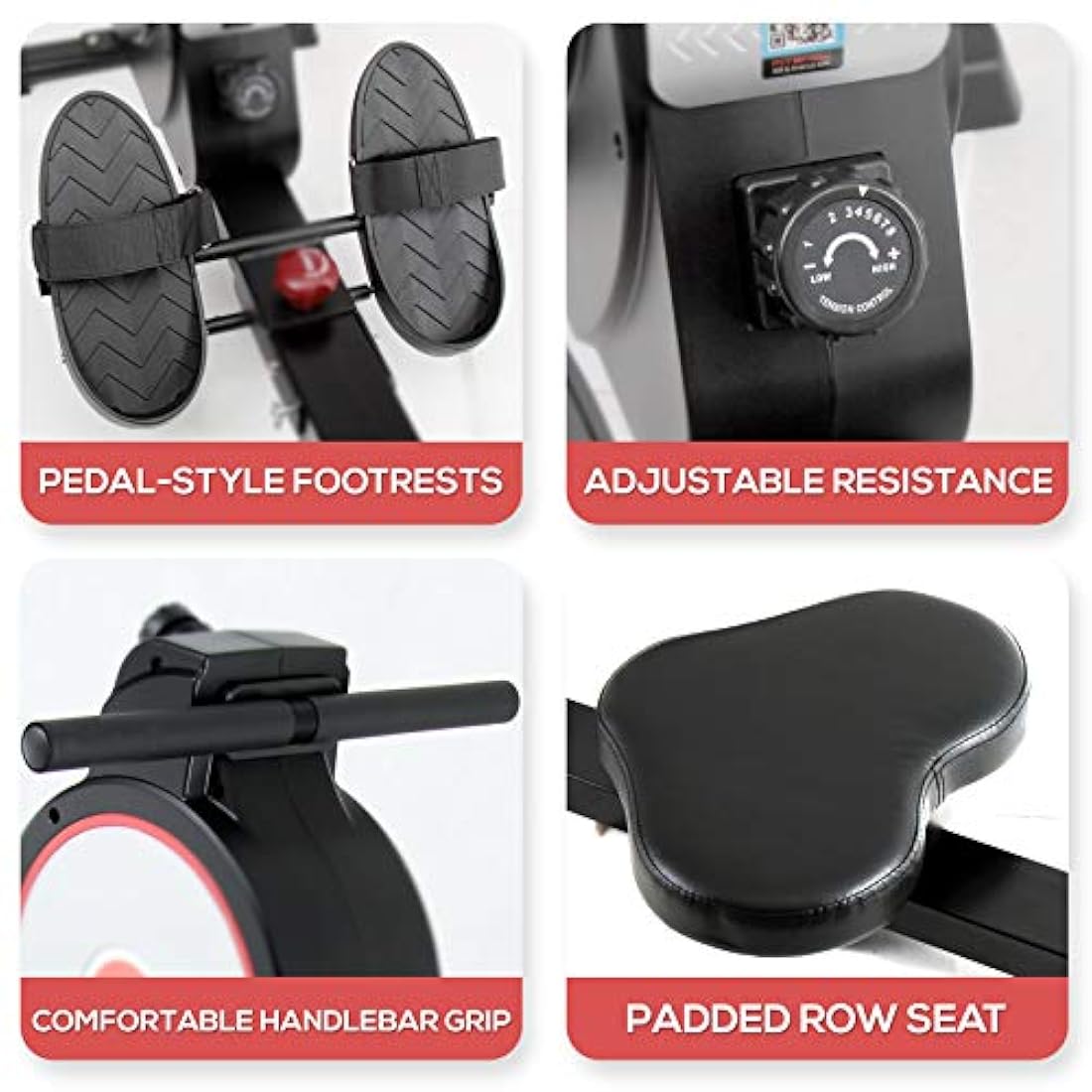 Máquina de remo para entrenamiento deportivo SERENELIFE SLRWMC10