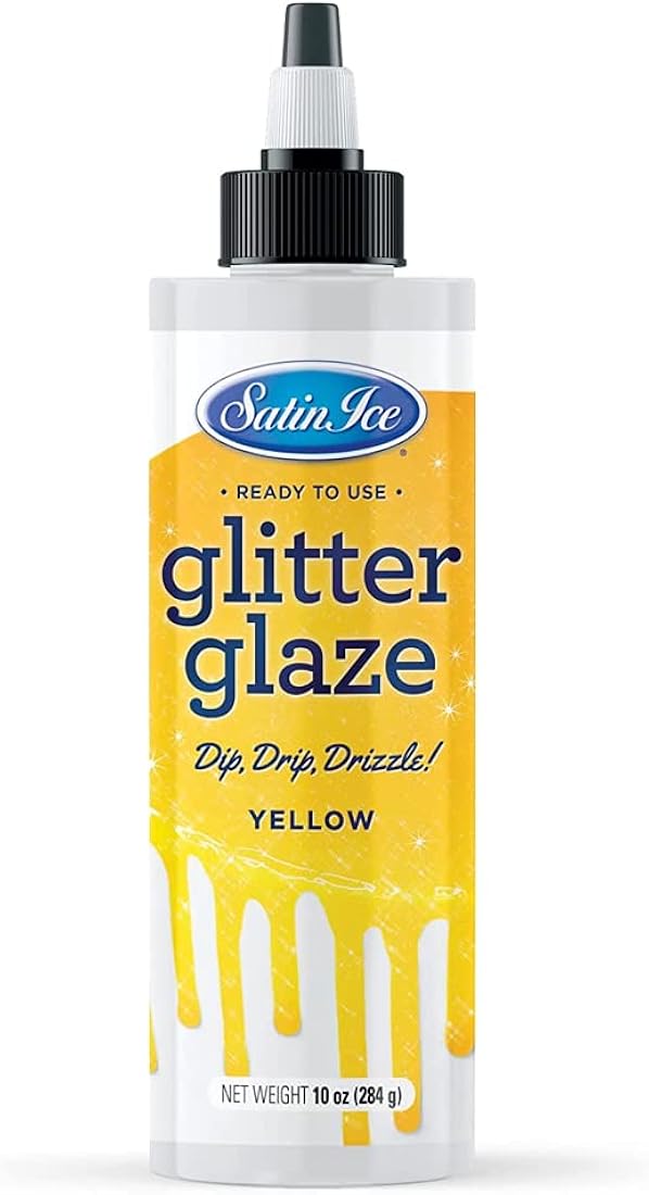 Satin Ice Esmalte de purpurina amarilla - 10oz - Botella