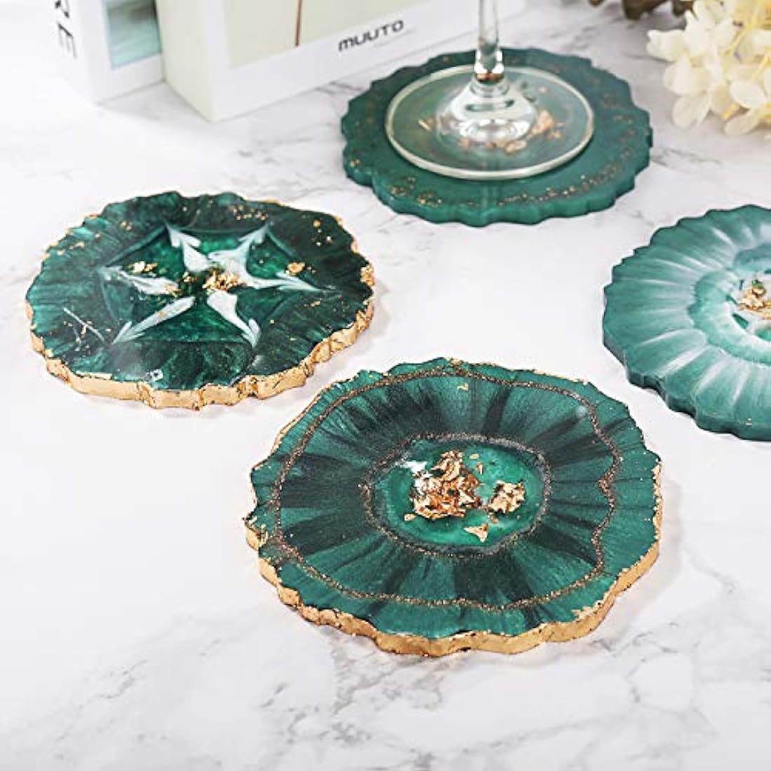 Moldes de resina para posavasos 4 unidades