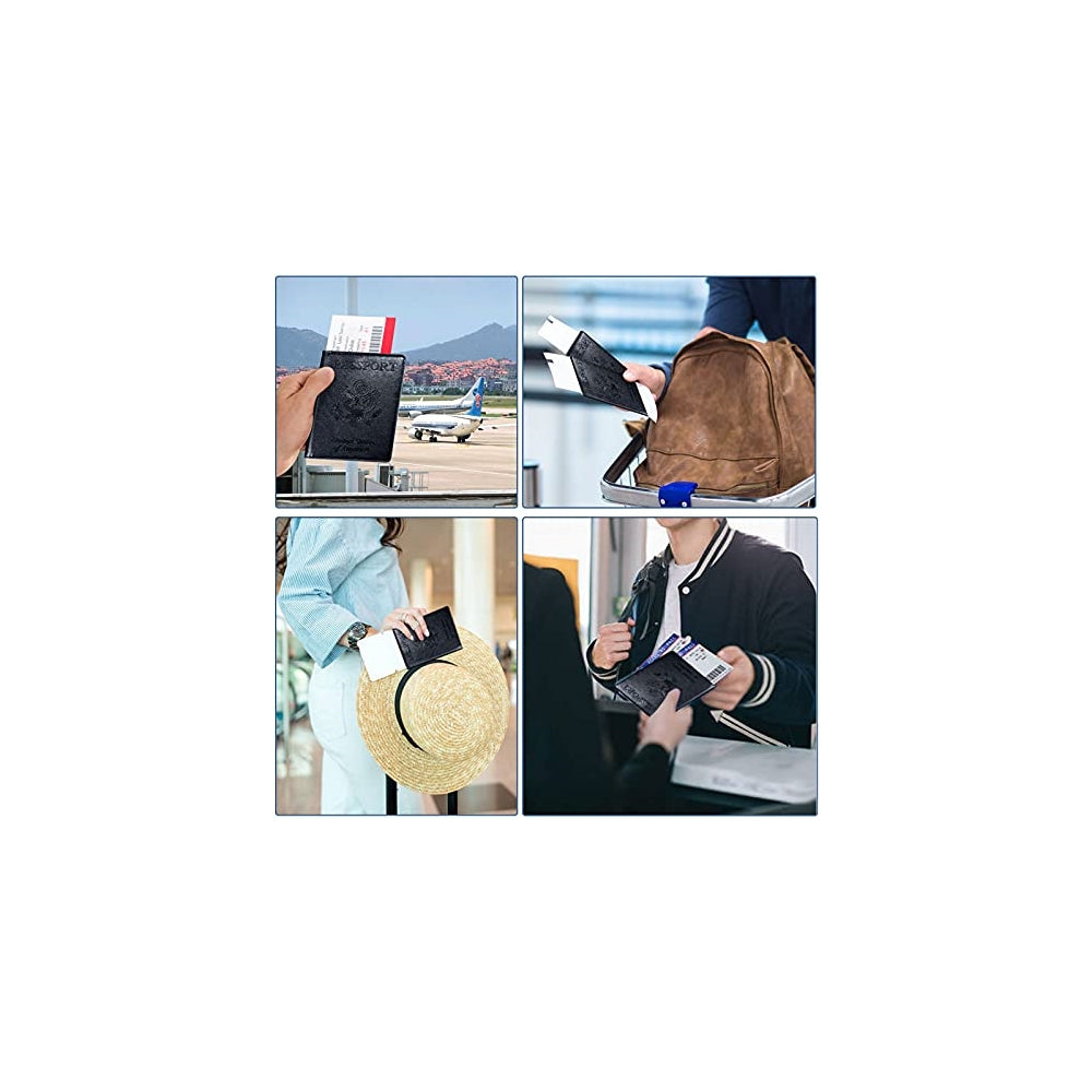 Porta Documentos y Tarjeta de pasaporte mejoradas negro