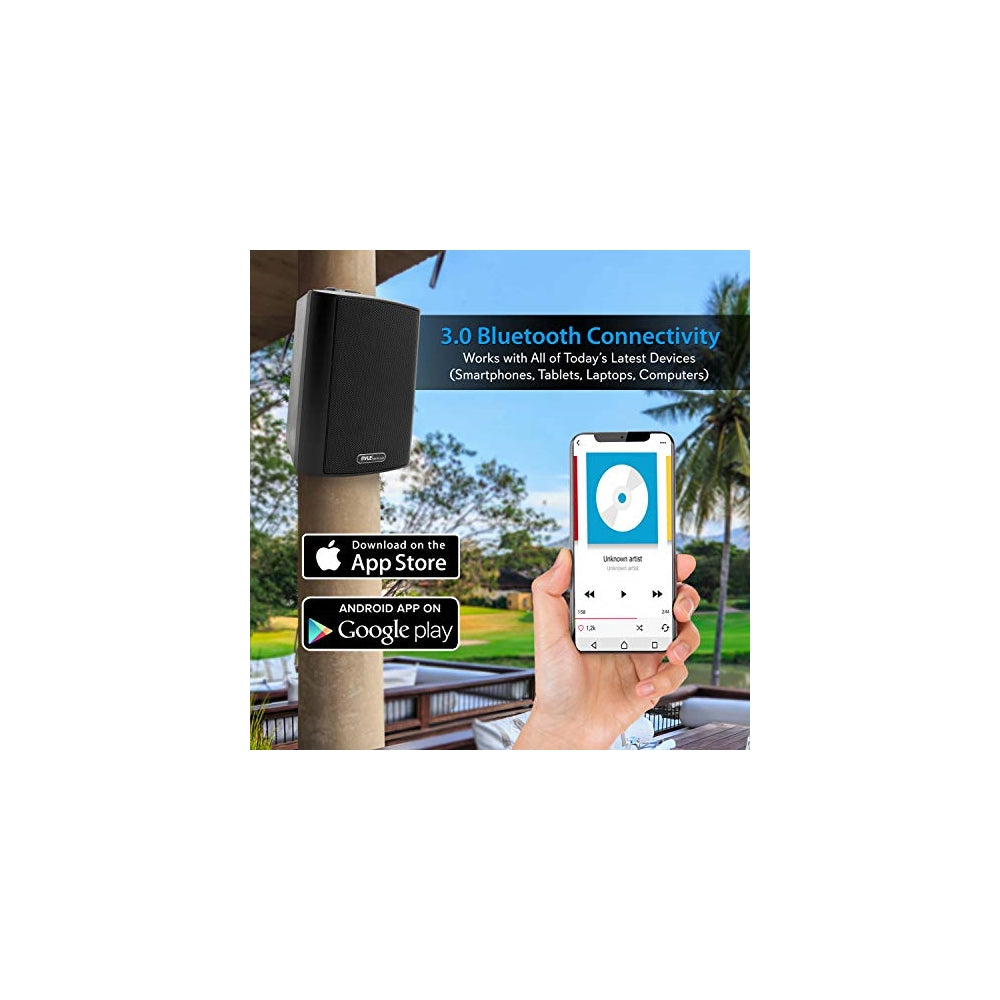 Parlantes inalámbricos resistente PYLE-HOME PDWR62BTBK
