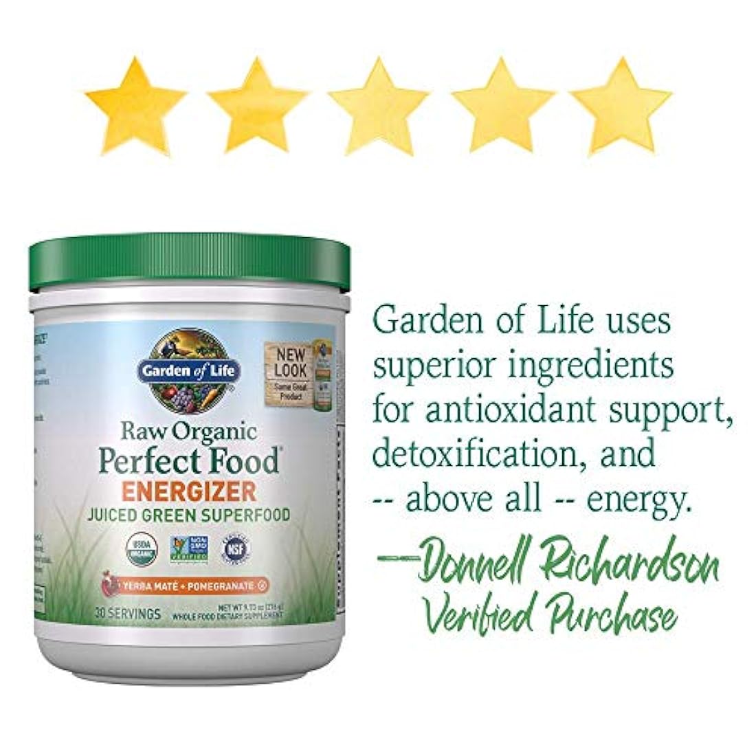 Energizador de alimentos orgánicos perfectos jugosos verdes